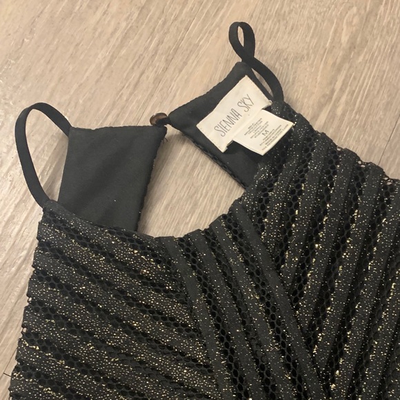 Sienna Sky Medium black dress with gold accents - Picture 5 of 5